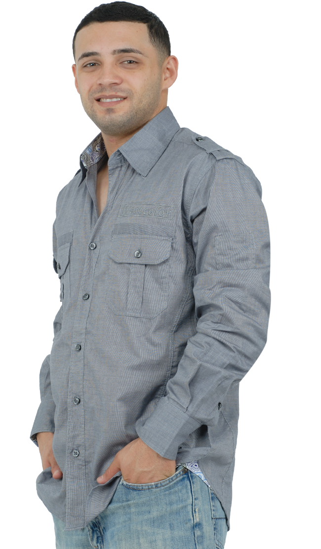Fashion Shirt - Men's Long Sleeve Button Up - FZ-2