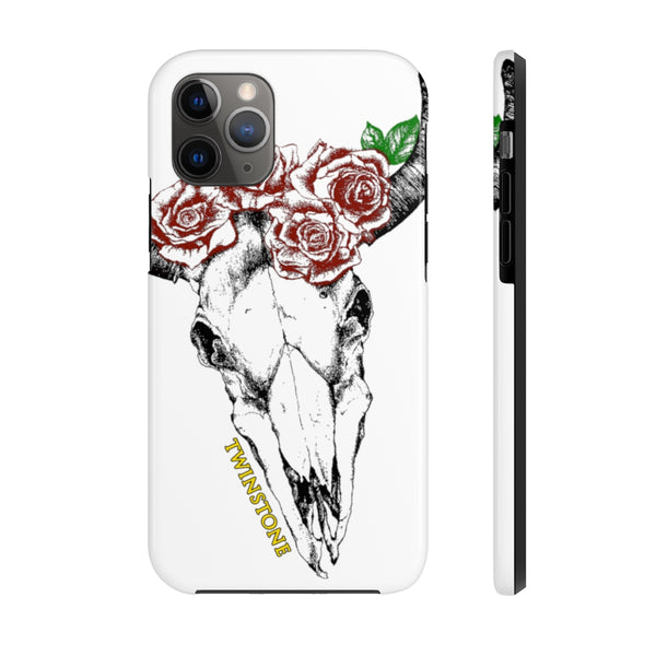 Rose Skull Matte Tough Phone Cases