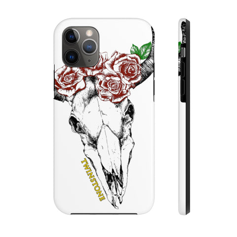 Rose Skull Matte Tough Phone Cases